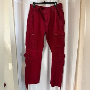 Matchstick House Red Cargo Pants size 36